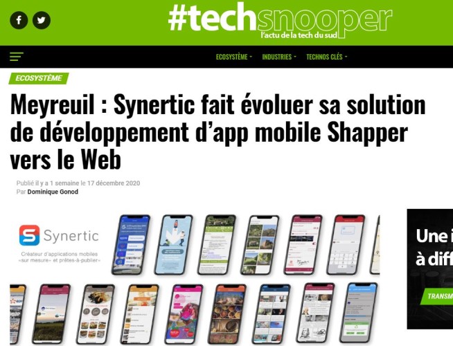 #Techsnooper : Shapper App Mobile et web app